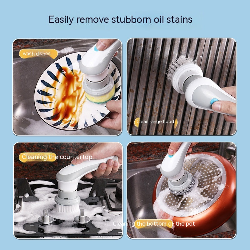 Electric Cleaning Brush 4 In 1 Spinning Scrubber Handheld Electric Cordless Cleaning Brush Portable