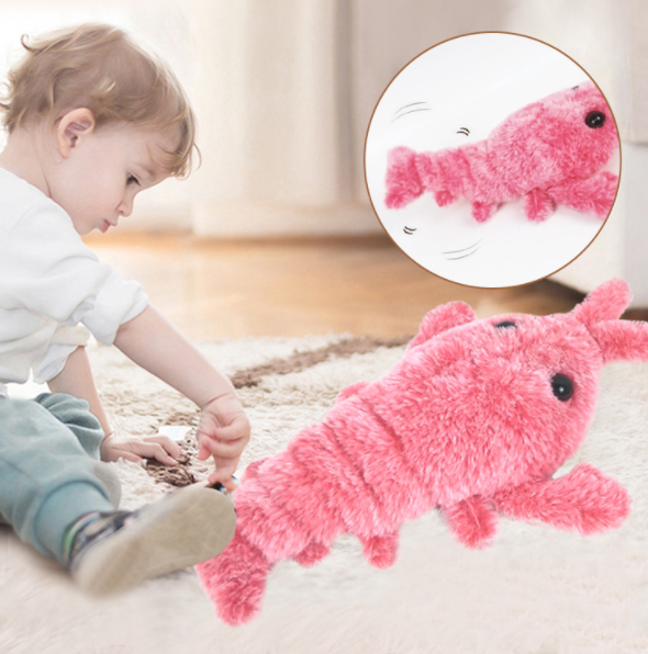 Electric Jumping Shrimp Pet Toys