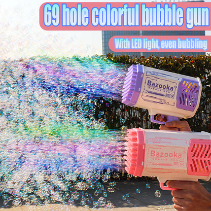 69 Holes Soap Bubbles Launcher