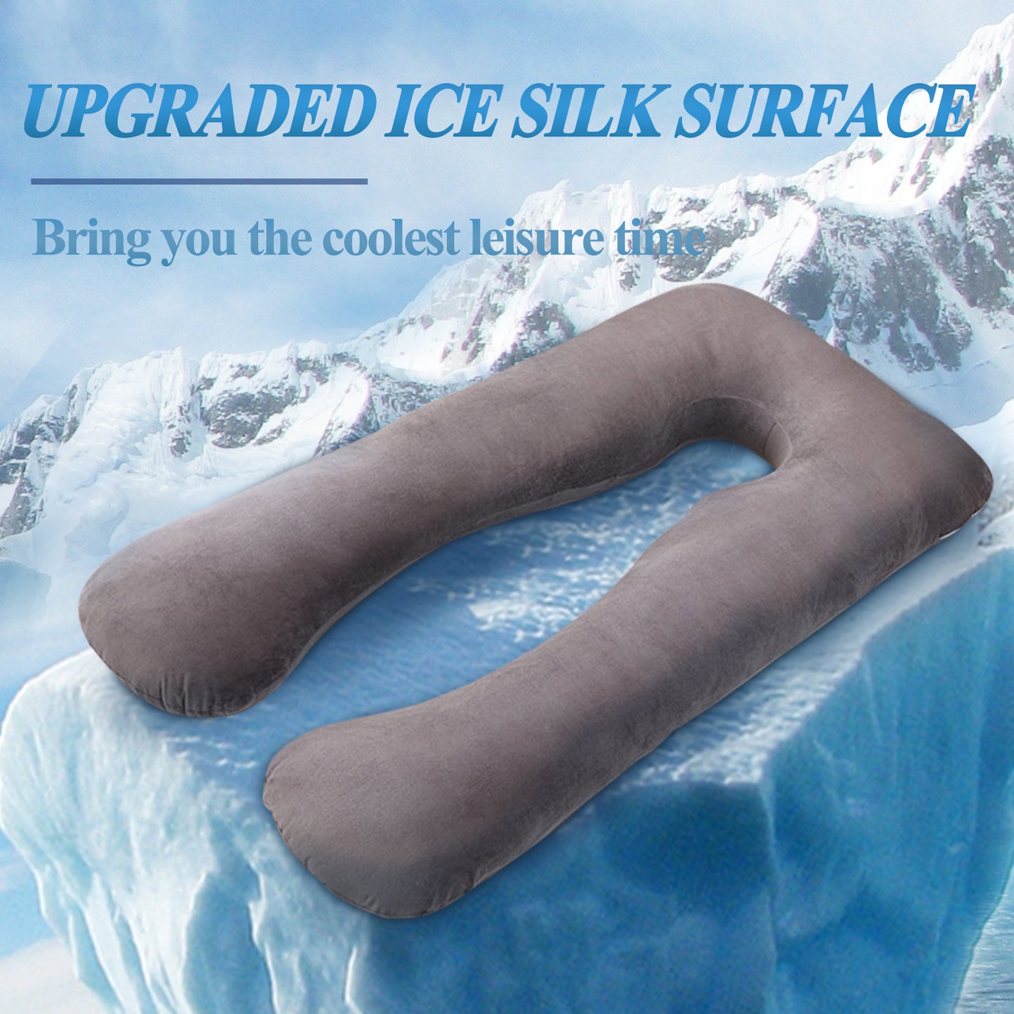 U Shape Ice Silk Sleeping Support Pillow