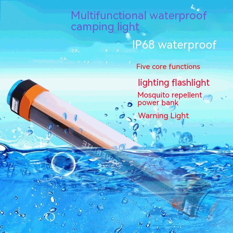 Waterproof LED Light For Camping Multi-function Rechargeable Mosquito Repellent Tent Light