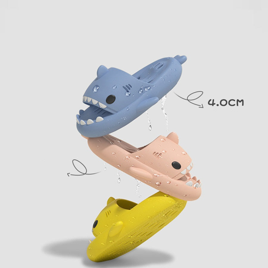 Drain Holes Shower Shark Slippers