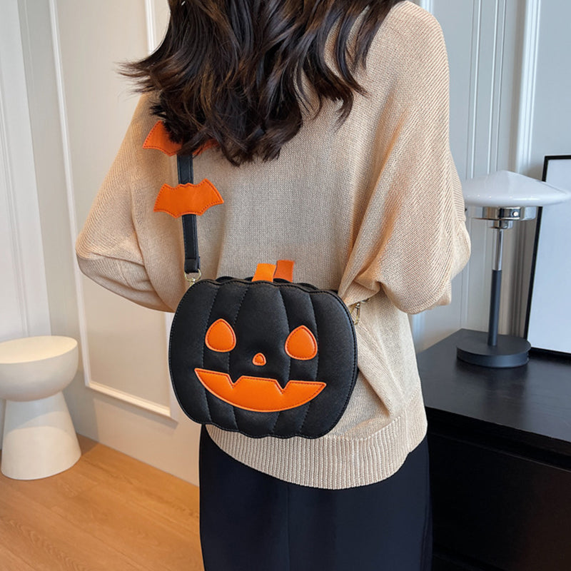 Personalized Creative Halloween Pumpkin Shoulder Crossbody Bag