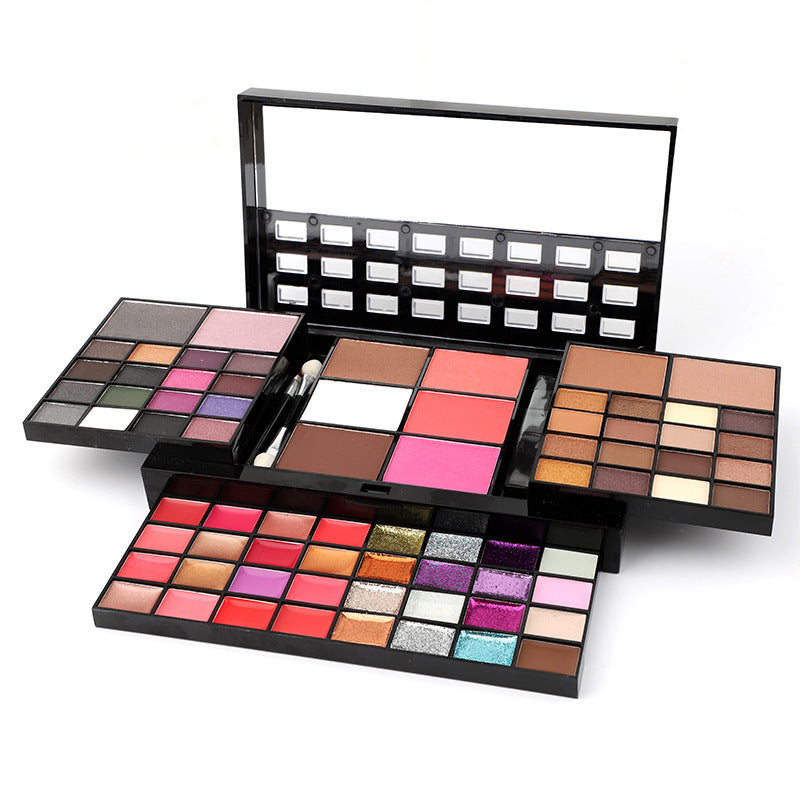 74 Colors Makeup Set Lip Gloss Blush Eyeshadow Highlight Combination Plate Wholesale Makeup Set