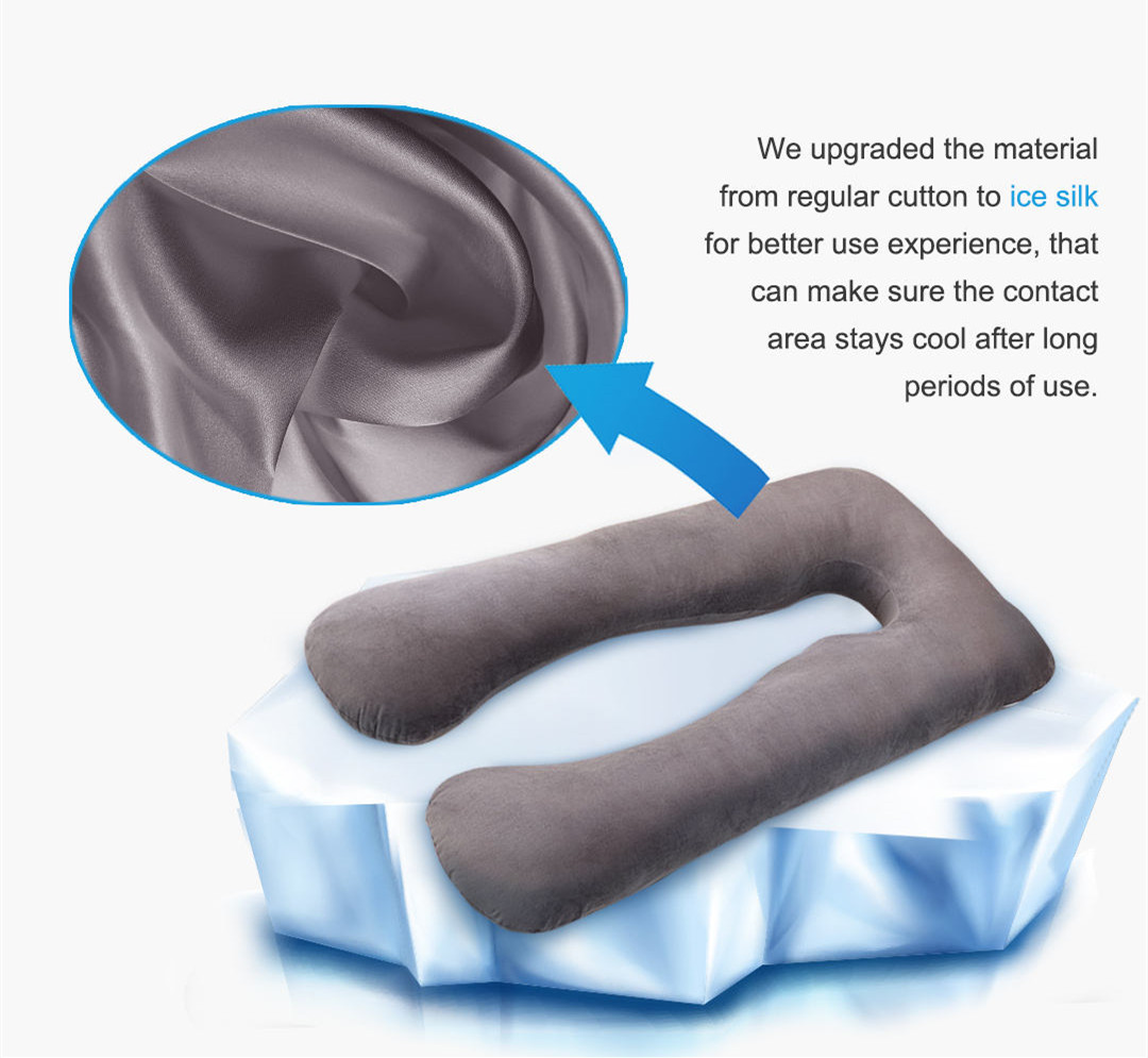 U Shape Ice Silk Sleeping Support Pillow