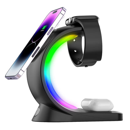 Magnetic Wireless Fast Charging Station Atmosphere Light