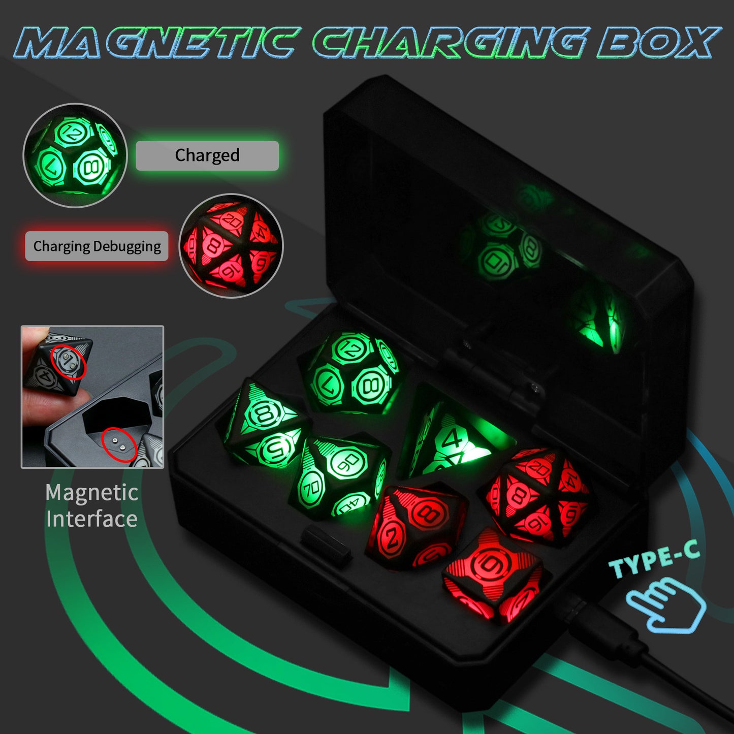 Charging Luminous Dice Chip LED