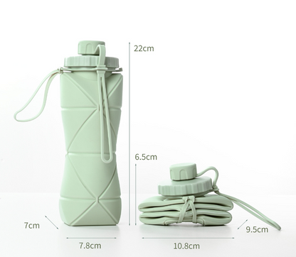 600ml Silicone Folding Water Bottle