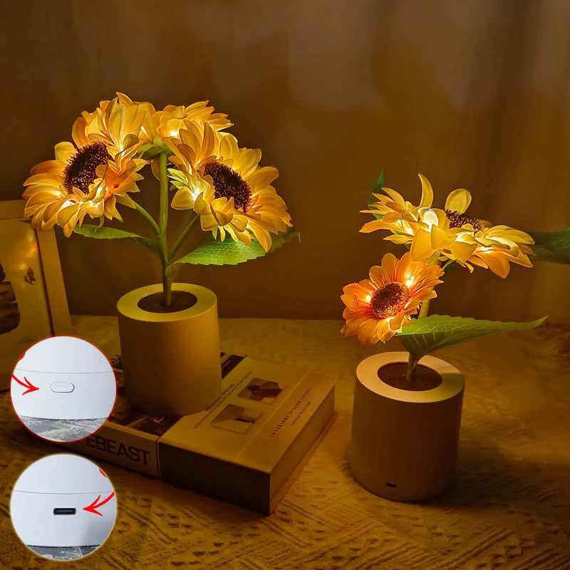 Rechargeable Sunflower Led Night Light