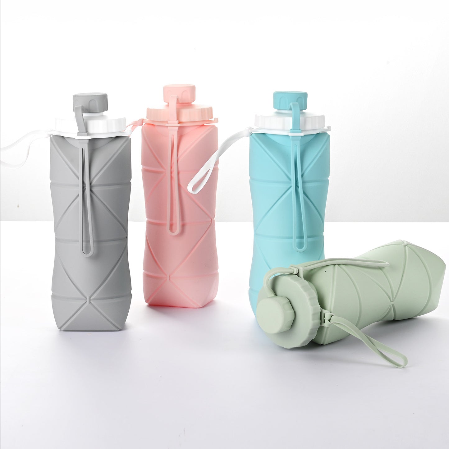 600ml Silicone Folding Water Bottle