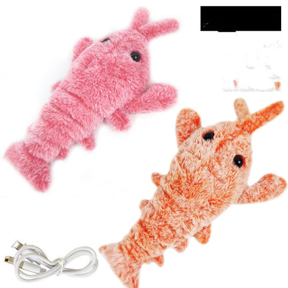 Electric Jumping Shrimp Pet Toys