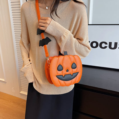 Personalized Creative Halloween Pumpkin Shoulder Crossbody Bag