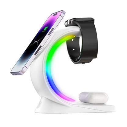 Magnetic Wireless Fast Charging Station Atmosphere Light