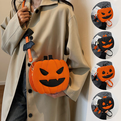 Personalized Creative Halloween Pumpkin Shoulder Crossbody Bag