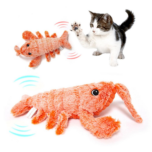 Electric Jumping Shrimp Pet Toys